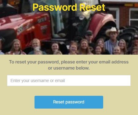 Brothers My Account Password Reset Page Body
